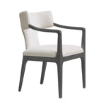 Eloria Chenille Wood Armchair in Cream