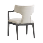 Eloria Chenille Wood Armchair in Cream
