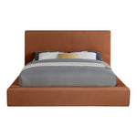 Dorian Velvet Upholstered Queen Bed in Cognac