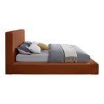 Dorian Velvet Upholstered Queen Bed in Cognac