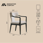 Eloria Chenille Wood Armchair in Taupe