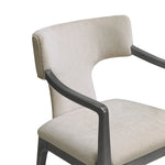 Eloria Chenille Wood Armchair in Taupe
