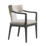 Eloria Chenille Wood Armchair in Taupe