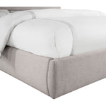 Adam Linen Textured Fabric Upholstered King Bed in Taupe