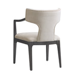 Eloria Chenille Wood Armchair in Taupe