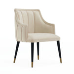 Eda Wood Armchair in Cream