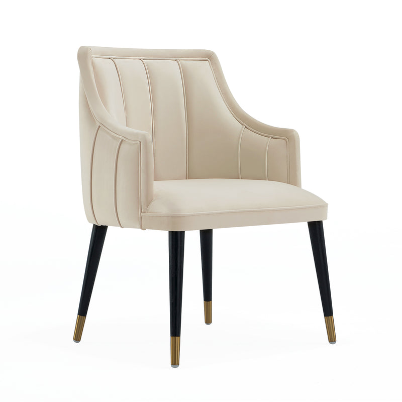 Eda Wood Armchair in Cream