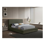 Dorian Velvet Upholstered Queen Bed in Green
