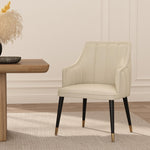 Eda Wood Armchair in Cream