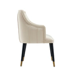 Eda Wood Armchair in Cream