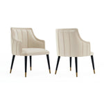 Eda Wood Armchair in Cream