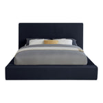 Dorian Velvet Upholstered Queen Bed in Navy