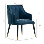Eda Wood Armchair in Midnight Blue