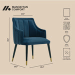 Eda Wood Armchair in Midnight Blue
