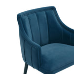 Eda Wood Armchair in Midnight Blue