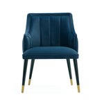 Eda Wood Armchair in Midnight Blue