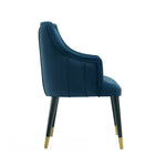 Eda Wood Armchair in Midnight Blue