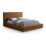Dorian Velvet Upholstered Queen Bed in Saddle