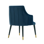 Eda Wood Armchair in Midnight Blue