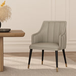 Eda Wood Armchair in Light Gray