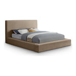 Dorian Velvet Upholstered Queen Bed in Taupe