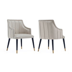 Eda Wood Armchair in Light Gray