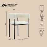 Onda Vegan Leather Metal Dining Chair in Ivory