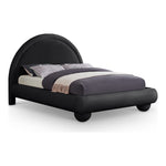 Madrid Velvet Upholstered King Bed in Black