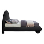 Madrid Velvet Upholstered King Bed in Black