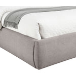 Adam Linen Textured Fabric Upholstered Queen Bed in Taupe