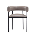 Onda Vegan Leather Metal Dining Chair in Taupe