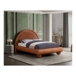 Madrid Velvet Upholstered King Bed in Cognac
