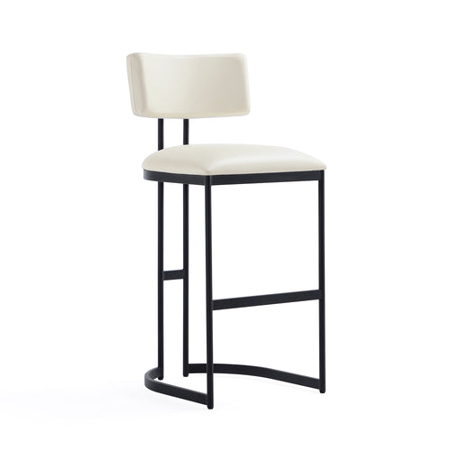 Juno Metal Barstool in Ivory