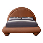 Madrid Velvet Upholstered King Bed in Cognac