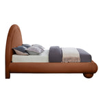 Madrid Velvet Upholstered King Bed in Cognac