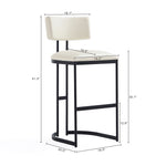 Juno Metal Barstool in Ivory