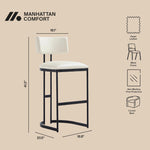 Juno Metal Barstool in Ivory