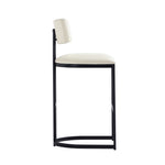 Juno Metal Barstool in Ivory