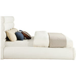 Adam Boucle Fabric Upholstered King Bed in Cream