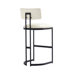 Juno Metal Barstool in Ivory