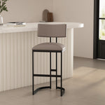 Juno Metal Barstool in Taupe
