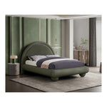 Madrid Velvet Upholstered King Bed in Green