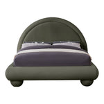 Madrid Velvet Upholstered King Bed in Green