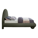 Madrid Velvet Upholstered King Bed in Green