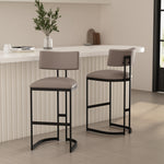 Juno Metal Barstool in Taupe