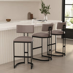 Juno Metal Barstool in Taupe
