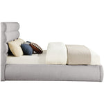Adam Boucle Fabric Upholstered King Bed in Taupe