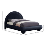 Madrid Velvet Upholstered King Bed in Navy