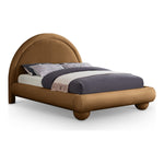 Madrid Velvet Upholstered King Bed in Saddle