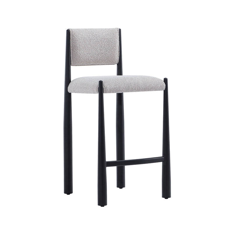 Lennor Boucle Metal Counter Stool in Champagne